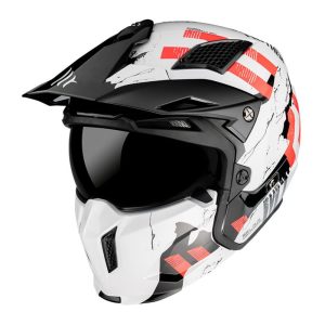 Casque Trial MT Street Fighter SV Twin – Blanc nacre